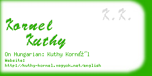 kornel kuthy business card